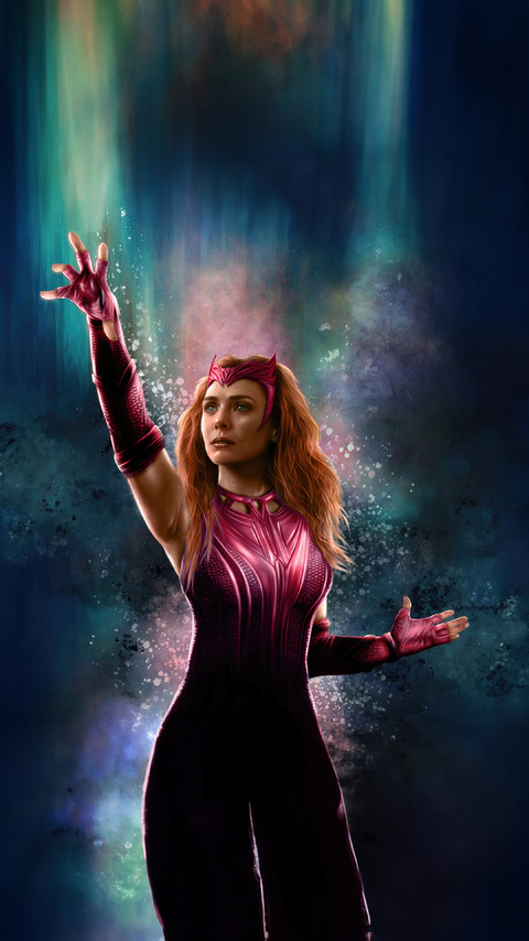 The Scarlet Witch Power Unleashed Wallpaper In 480x854 Resolution