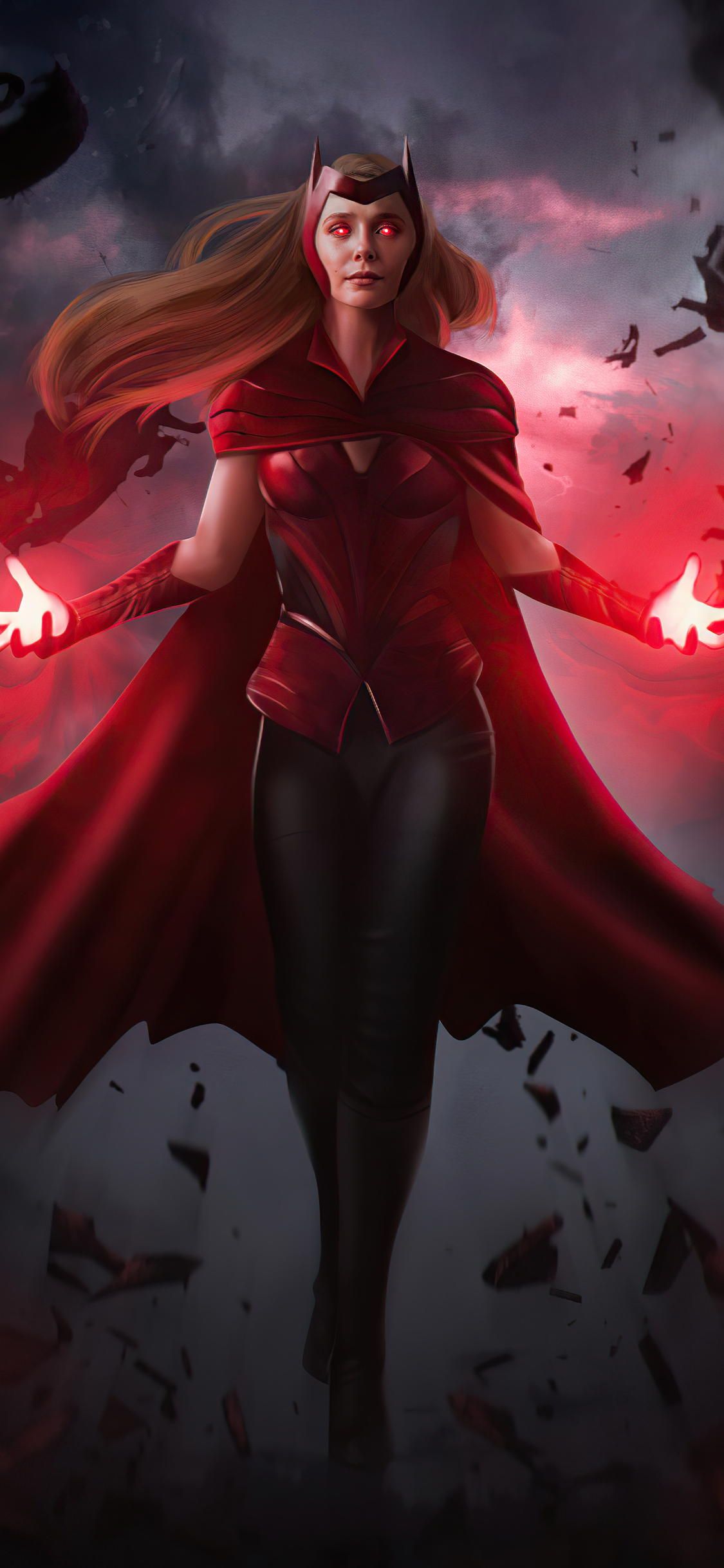The Scarlet Witch Wanda Vision 4k Wallpaper In 1125x2436 Resolution