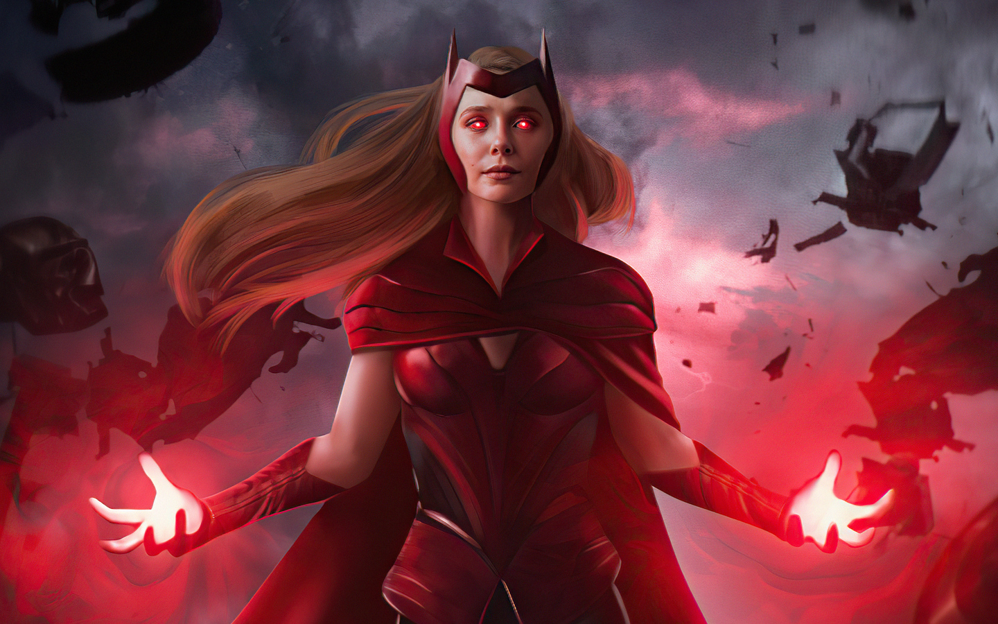 The Scarlet Witch Wanda Vision 4k Wallpaper In 1440x900 Resolution