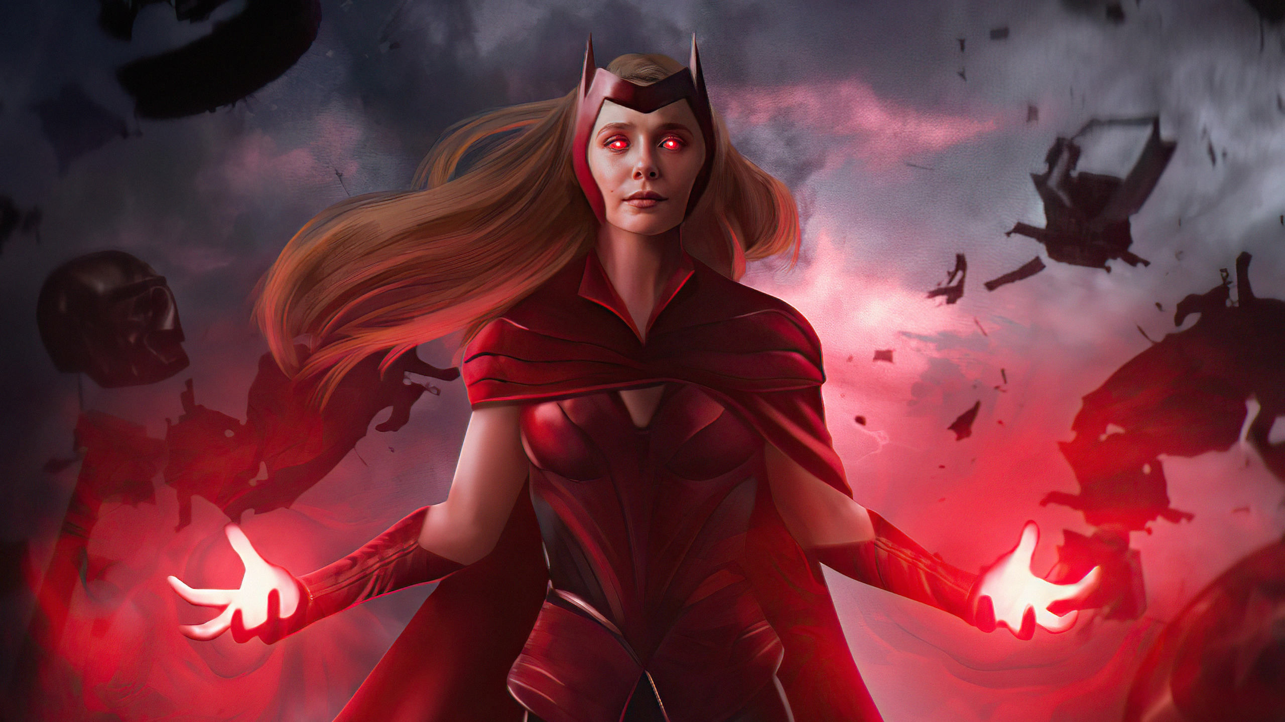The Scarlet Witch Wanda Vision 4k Wallpaper In 2560x1440 Resolution