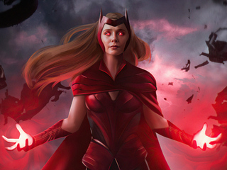 The Scarlet Witch Wanda Vision 4k Wallpaper In 320x240 Resolution