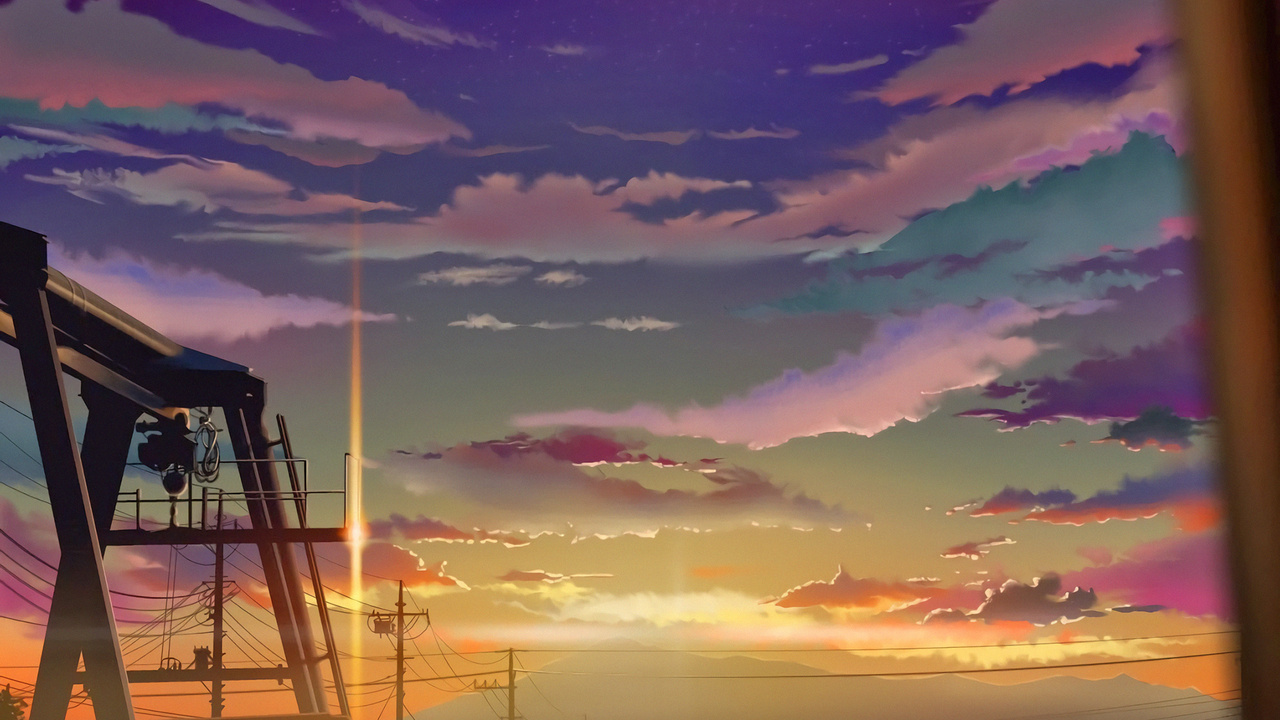 1280x720 The Sky Clouds Anime 720P ,HD 4k Wallpapers,Images,Backgrounds ...