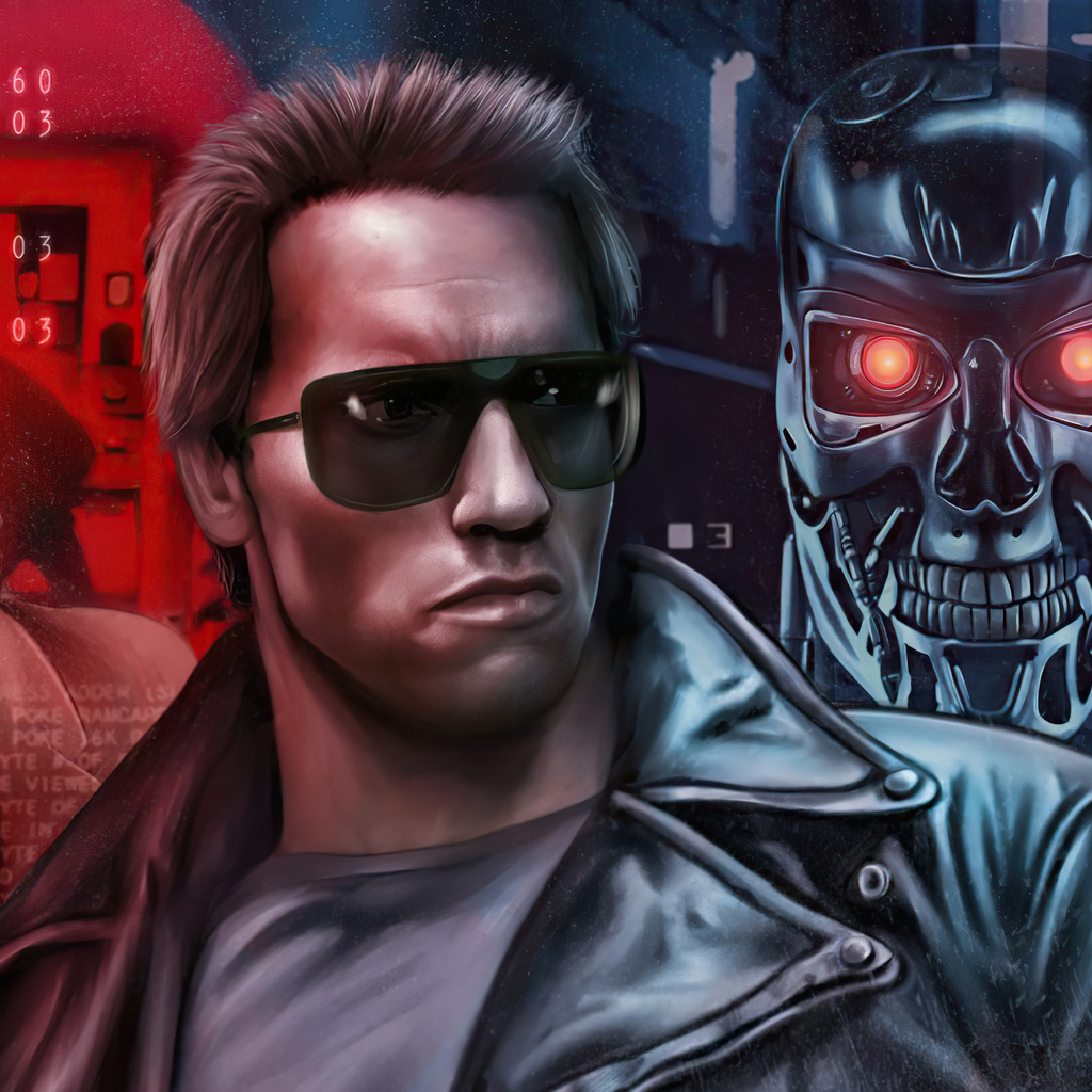 1024x1024 The Terminator 1984 Movie Poster 1024x1024 Resolution HD 4k ...