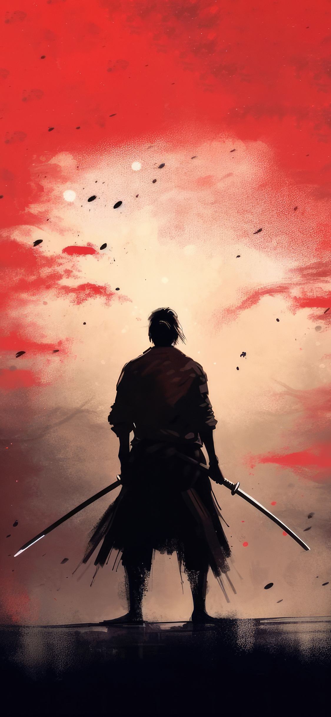 Samurai Warrior Sunset 4K Phone iPhone Wallpaper #4870a