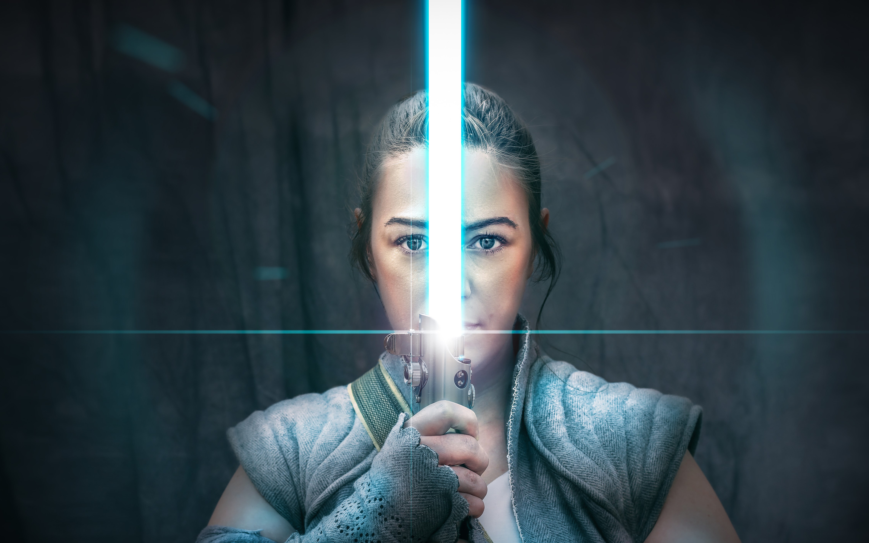 2880x1800 The Weapon Of A Jedi Knight Rey Cosplay Macbook Pro Retina ...