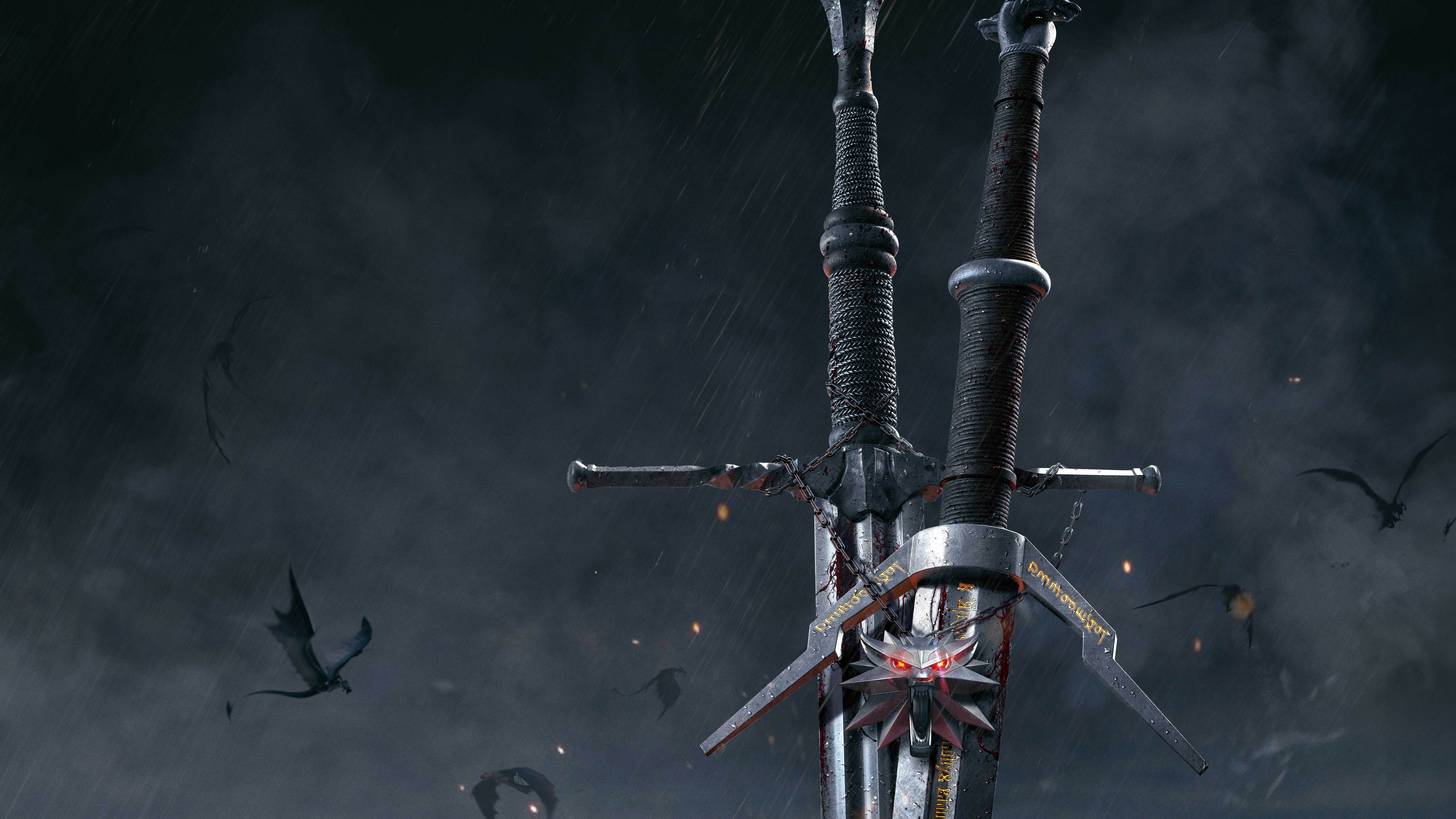 7680x43 The Witcher 3 Wild Hunt Sword 10k 8k Hd 4k Wallpapers Images Backgrounds Photos And Pictures