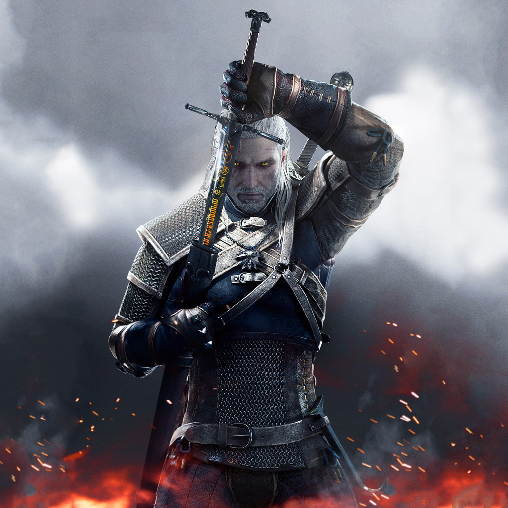 1024x1024 The Witcher 3 Wild Hunt Sword Of Destiny 1024x1024 Resolution ...