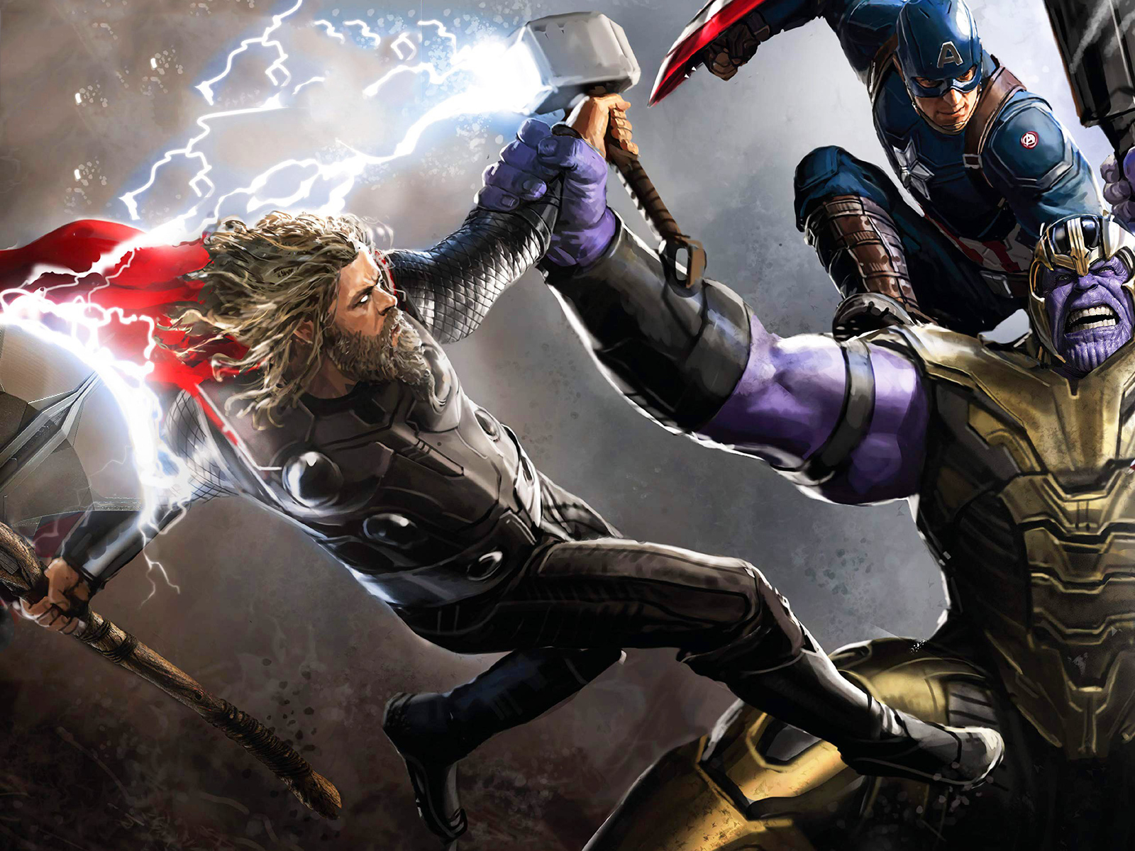 Thor And Thanos Avengers Endgame In 1600x1200 Resolution. thor-and-thanos-a...