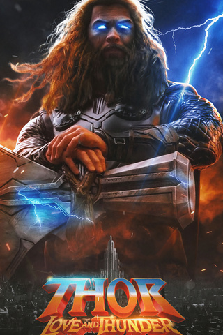 320x480 Thor Love And Thunder 2021 Movie Apple Iphone,iPod Touch,Galaxy