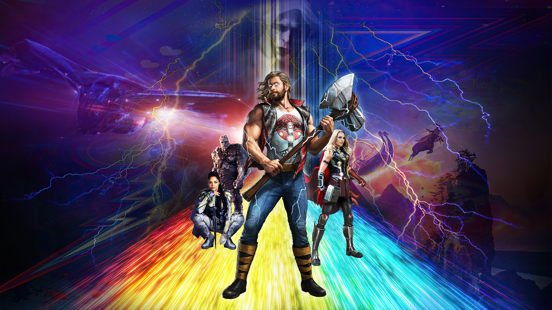 1920x1080 Thor Love And Thunder Fan Made Poster 4k Laptop Full HD 1080P