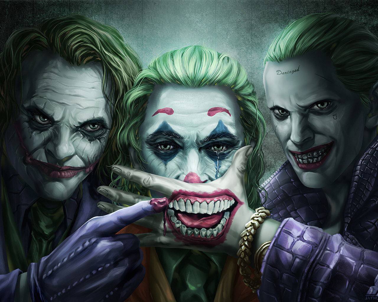 Three Jokers Wallpaper In 1280x1024 Resolution