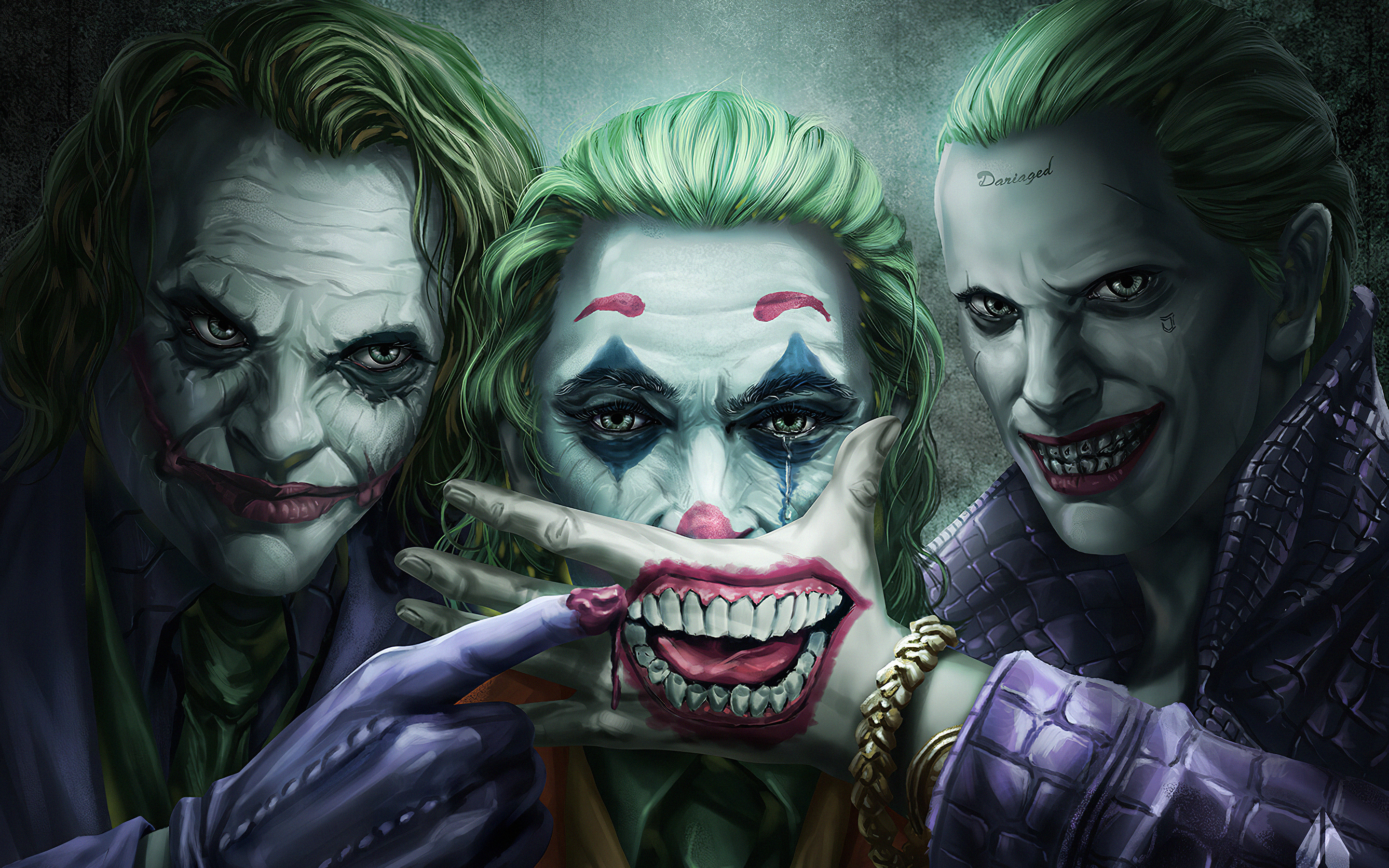Three Jokers Wallpaper In 2880x1800 Resolution