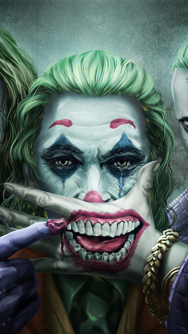 Three Jokers Wallpaper In 750x1334 Resolution