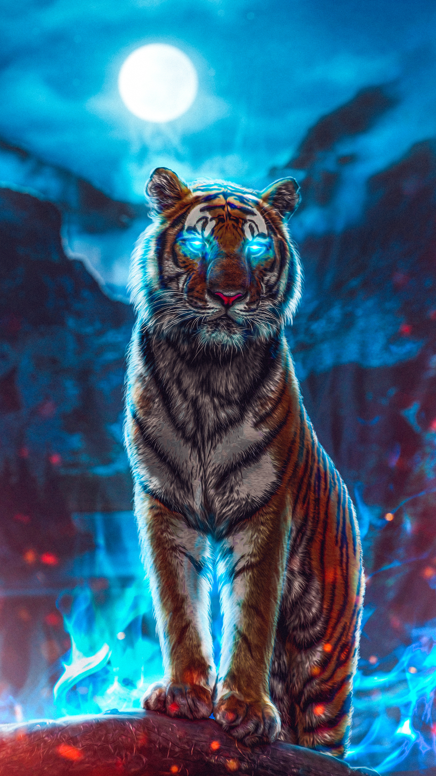 1440x2560 Tiger Glowing Eyes Samsung Galaxy S6,S7 ,Google Pixel XL ,Nexus 6,6P  ,LG G5 HD 4k Wallpapers, Images, Backgrounds, Photos and Pictures