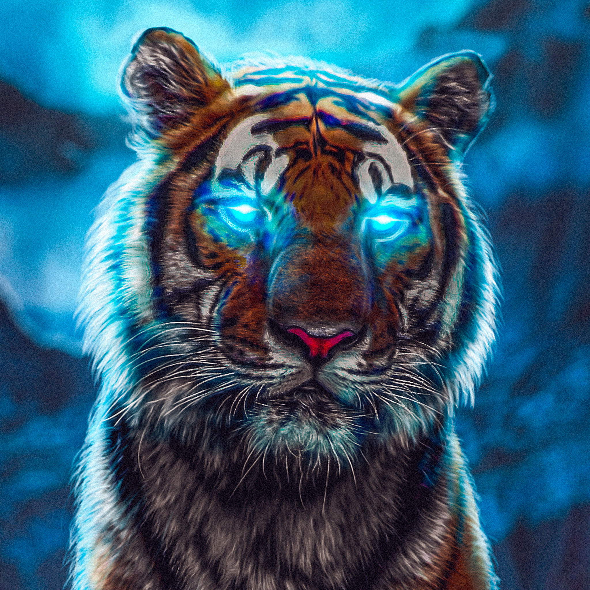 2048x2048 Tiger Glowing Eyes Ipad Air HD 4k Wallpapers Images Backgrounds  Photos and Pictures