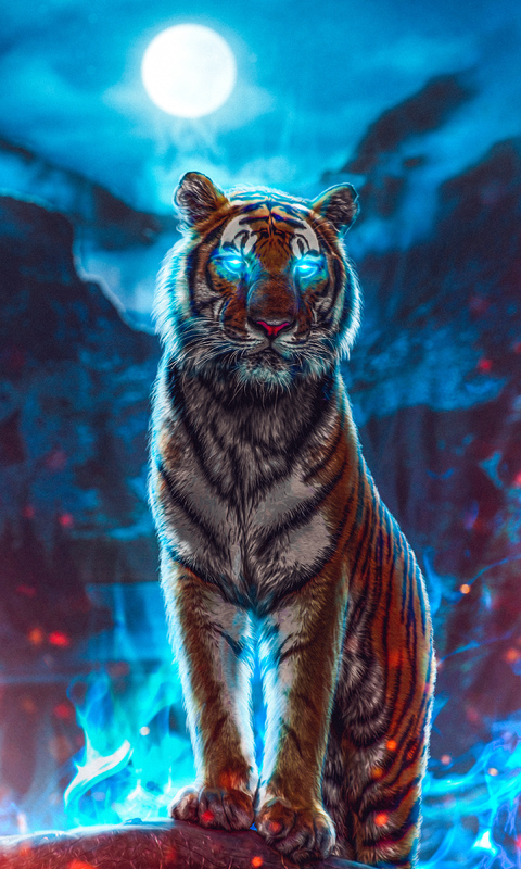 480x800 Tiger Glowing Eyes Galaxy Note,HTC Desire,Nokia Lumia 520,625  Android HD 4k Wallpapers, Images, Backgrounds, Photos and Pictures