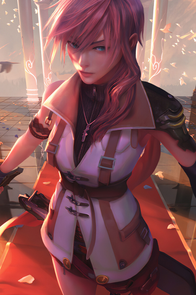 640x960 Titular Protagonist Lightning From The Game Final Fantasy XIII 4k  iPhone 4, iPhone 4S HD 4k Wallpapers, Images, Backgrounds, Photos and  Pictures