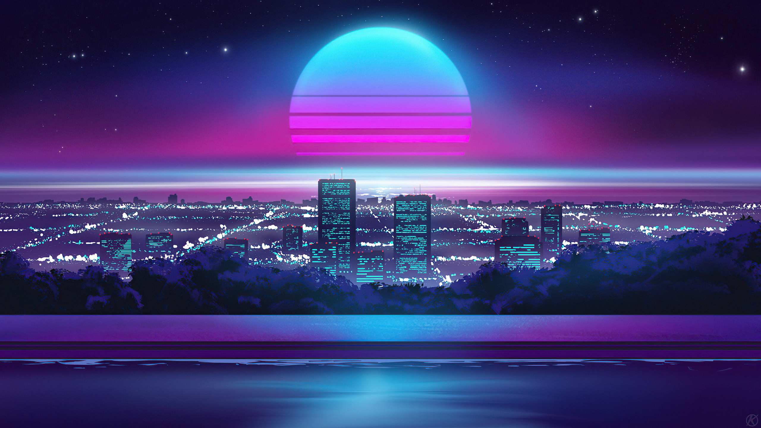 Desktop Background Wallpaper, Synthwave, Retro, 1080p/1440p/4k