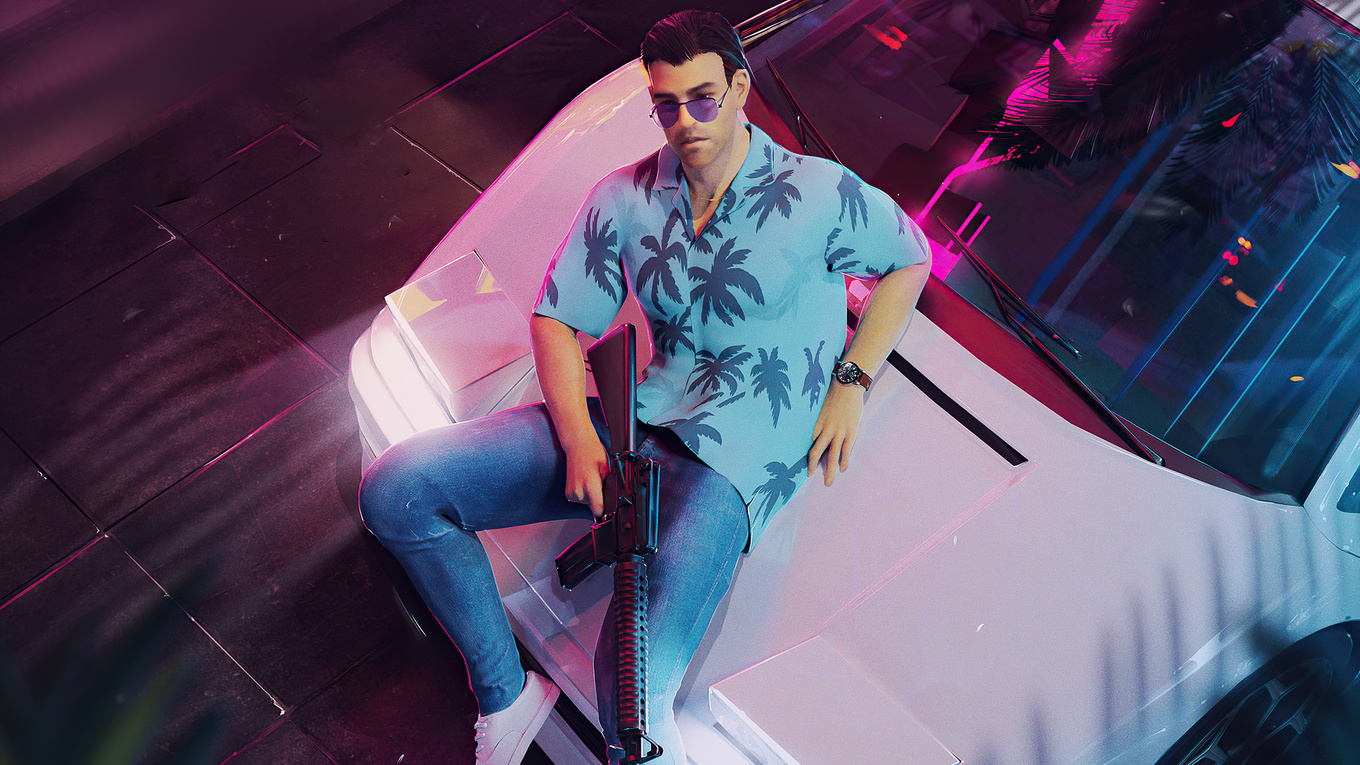 1360x765 Tommy Vercetti Gta Vice City 1360x765 Resolution HD 4k