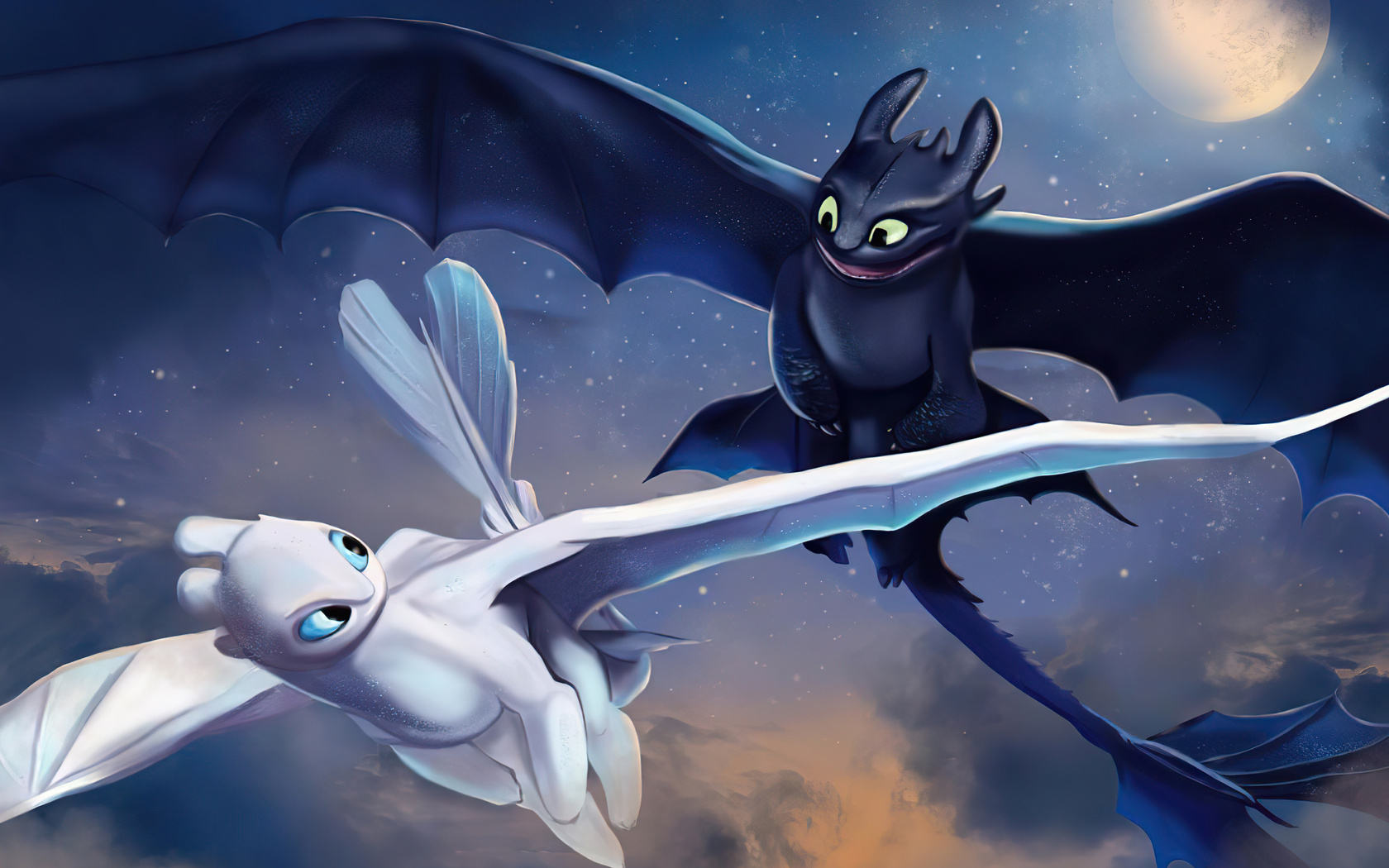 1680x1050 Toothless And Light Fury Art 5k Wallpaper 1680x1050 