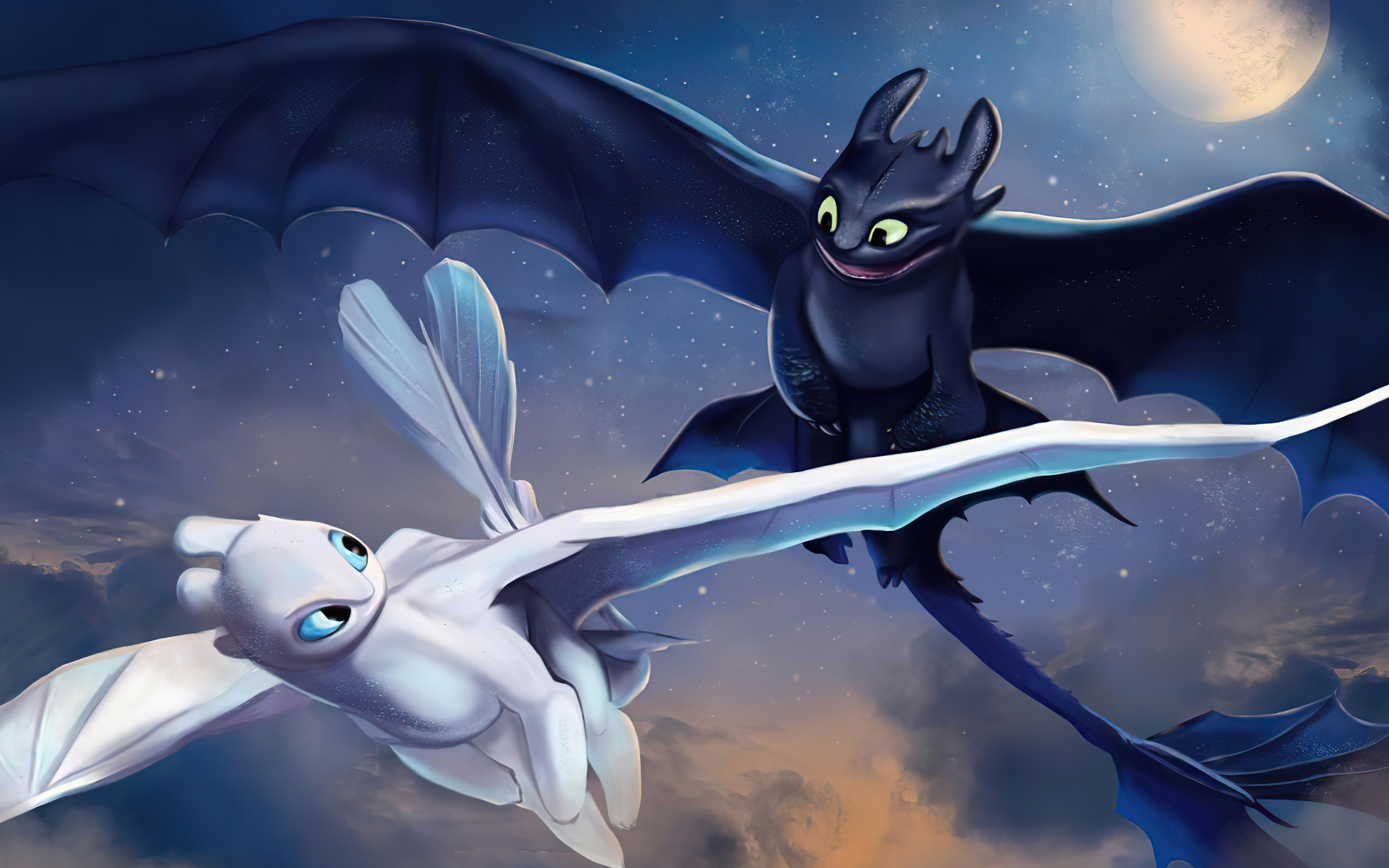 2880x1800 Toothless And Light Fury Art 5k Macbook Pro Retina ,HD 4k