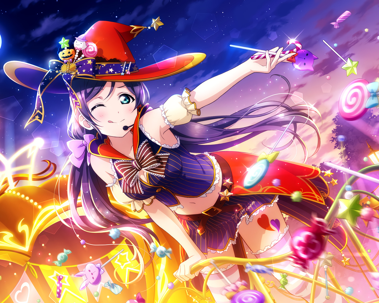 1280x1024 Toujou Nozomi Under The Starry Sky Wallpaper,1280x1024 ...