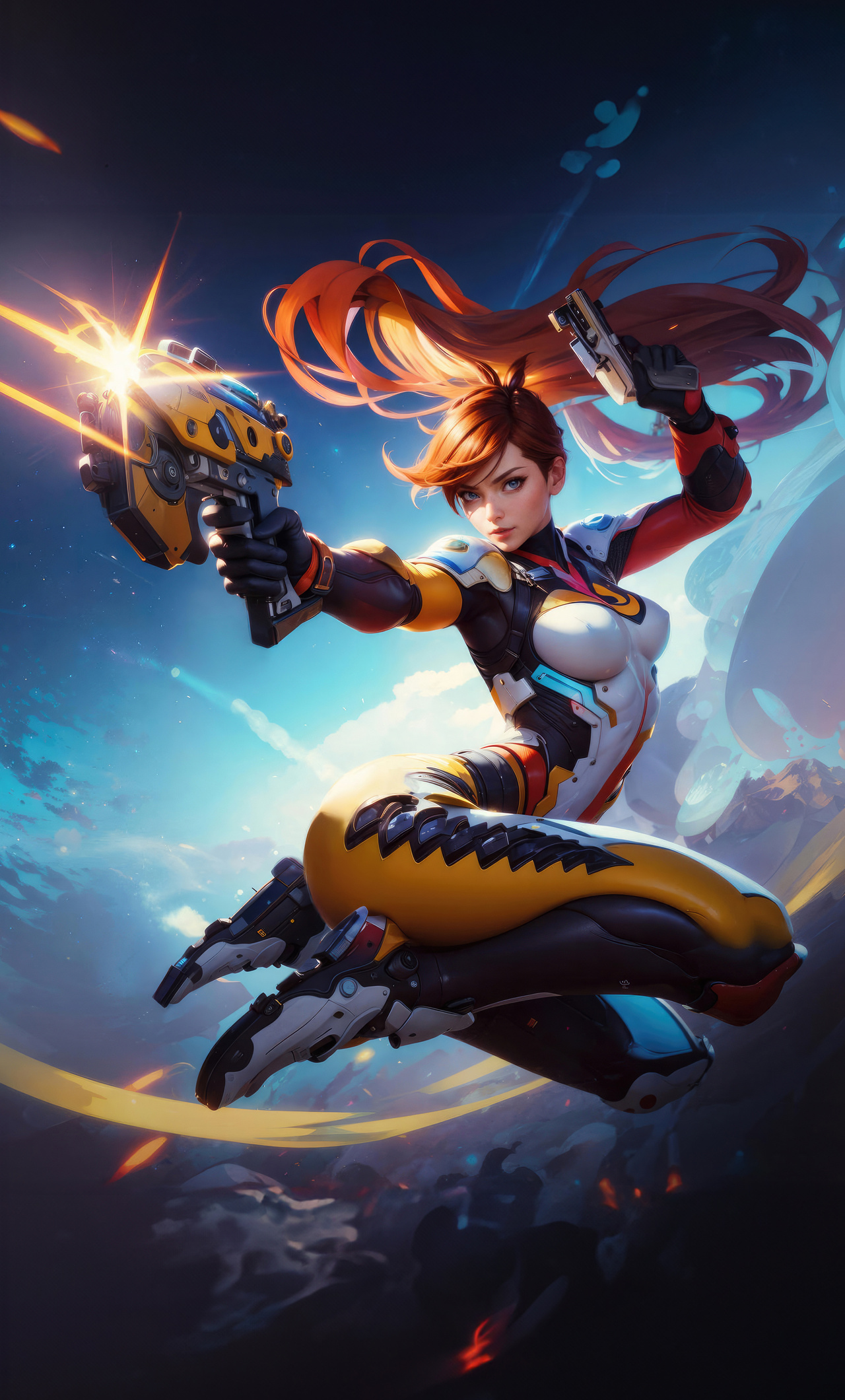 1280x2120 Tracer Overwatch Fan Art 5k iPhone 6+ HD 4k Wallpapers