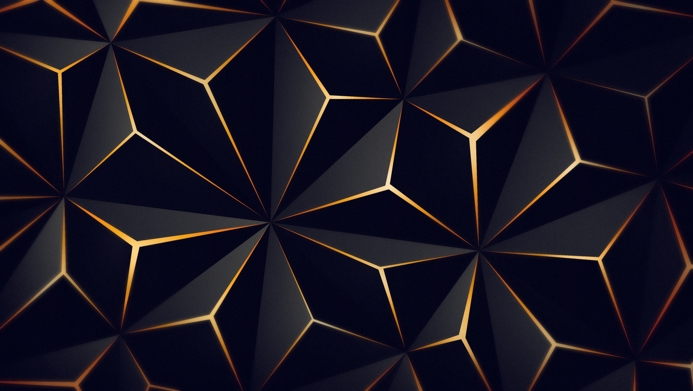 1360x768 Triangle Solid Black Gold 4k Laptop HD HD 4k Wallpapers