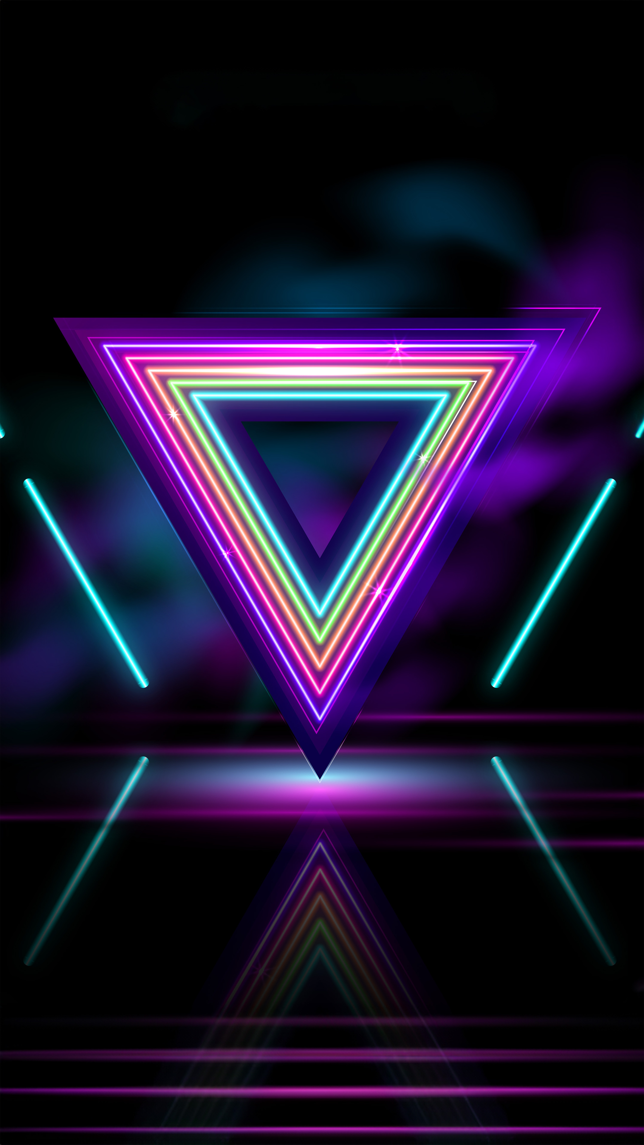 2160x3840 Triangles Neon Colors 8k Sony Xperia X Xz Z5 Premium Hd 4k
