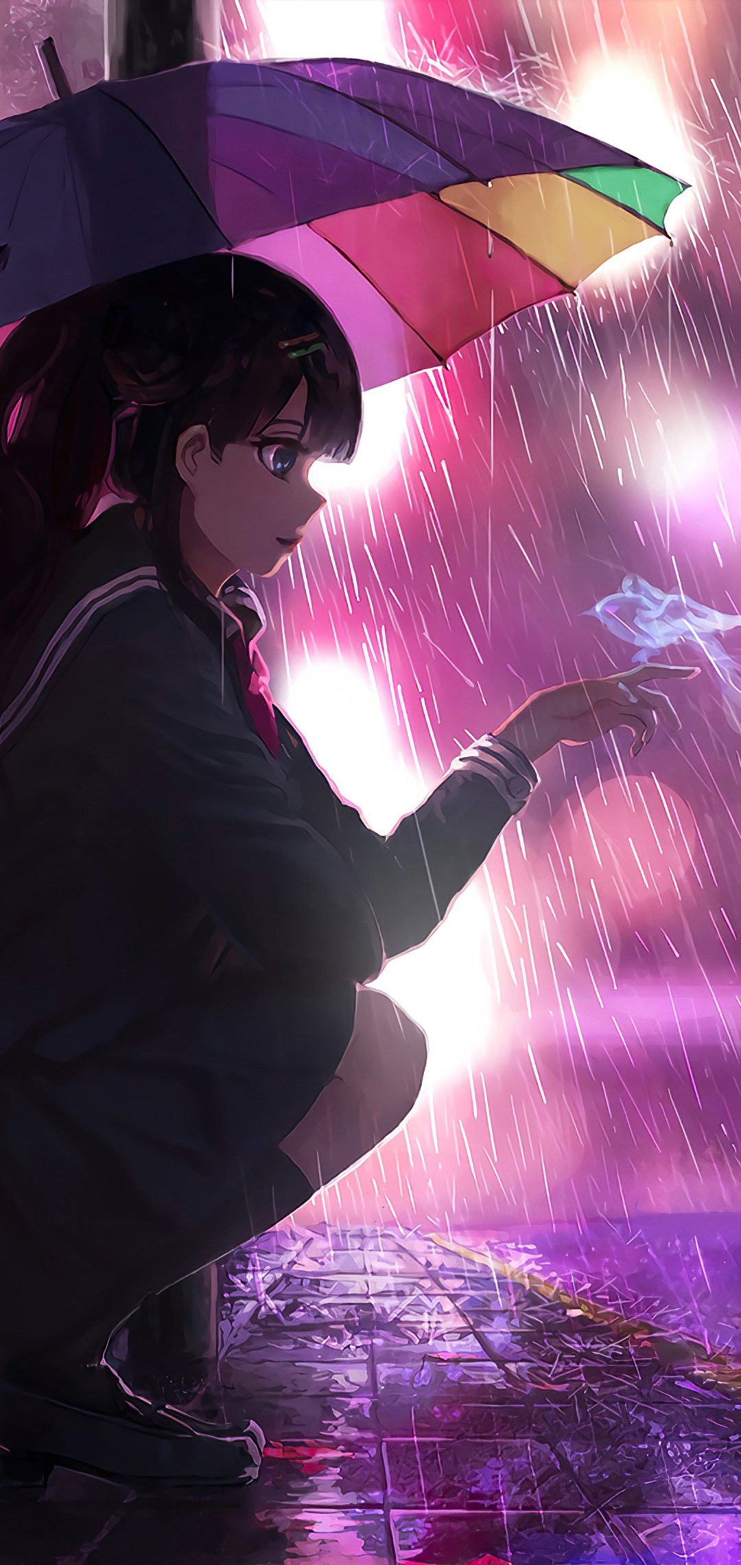1080x2280 Umbrella Rain Anime Girl 4k One Plus 6,Huawei p20,Honor view  10,Vivo y85,Oppo f7,Xiaomi Mi A2 HD 4k Wallpapers, Images, Backgrounds,  Photos and Pictures