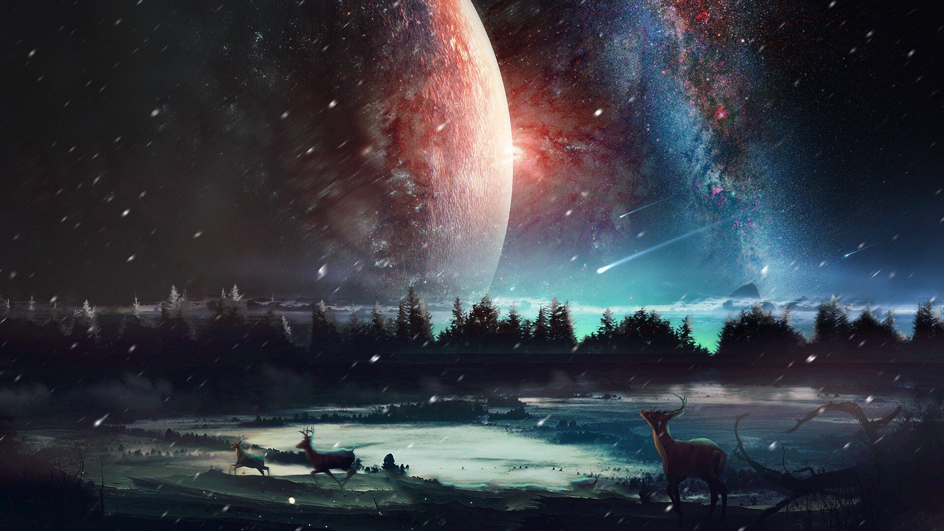 Universe Scenery HD wallpaper 