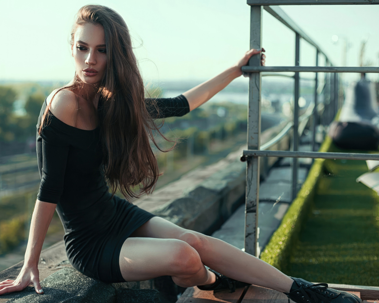 1280x1024 Urban Model Girl Outdoor Wallpaper 1280x1024 Resolution Hd 4k