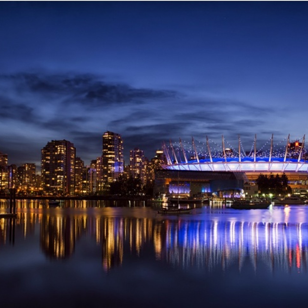 1024x1024 Vancouver City Night 1024x1024 Resolution HD 4k Wallpapers ...