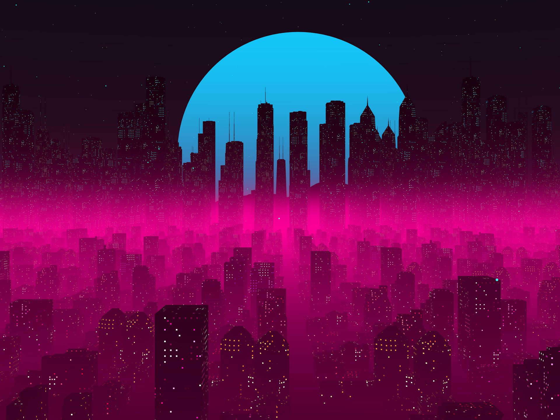 1920x1440 Vapor Synthwave Retro City 4k 1920x1440 Resolution HD 4k ...