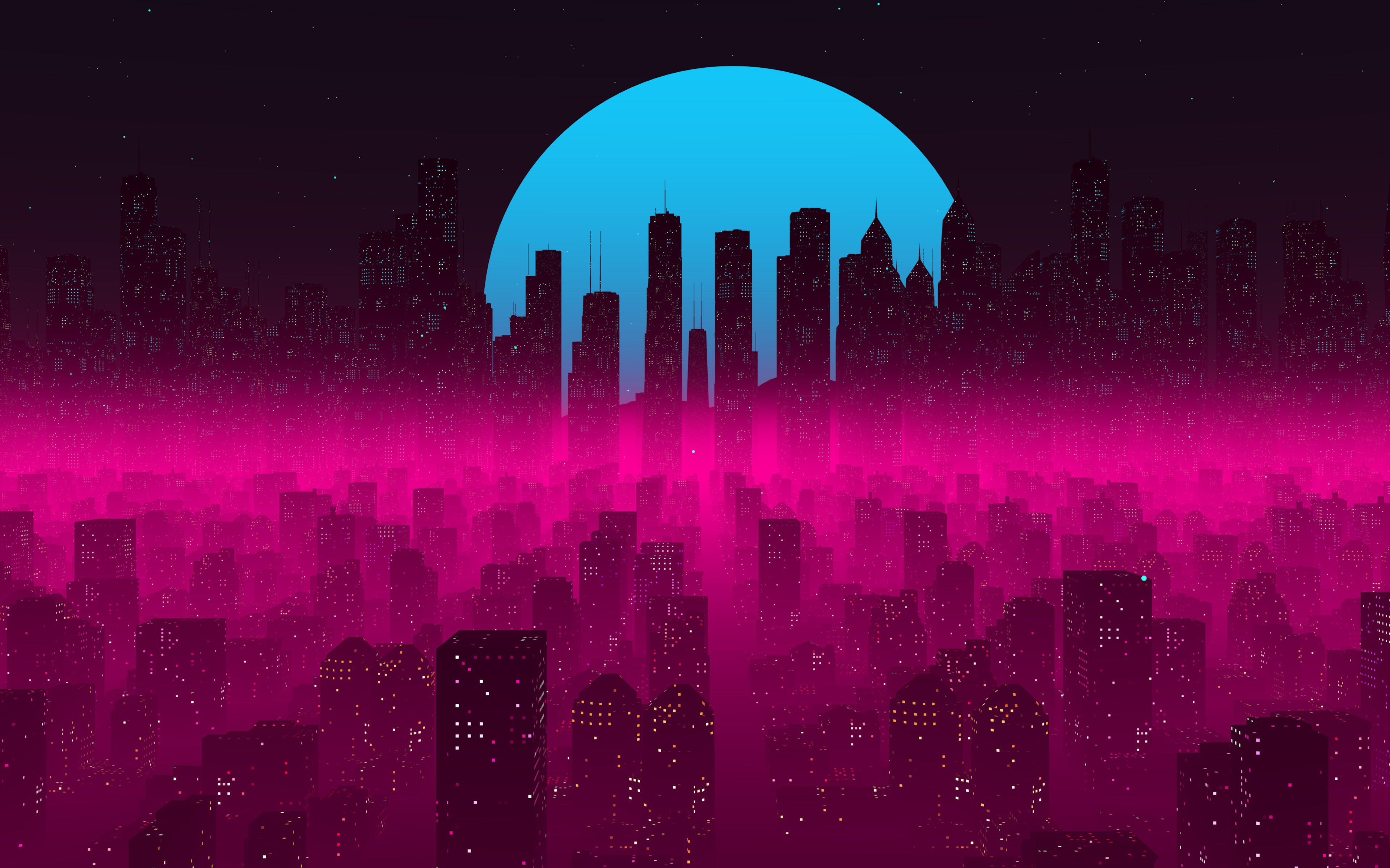 3840x2400 Vapor Synthwave Retro City 4k 4K ,HD 4k Wallpapers,Images ...