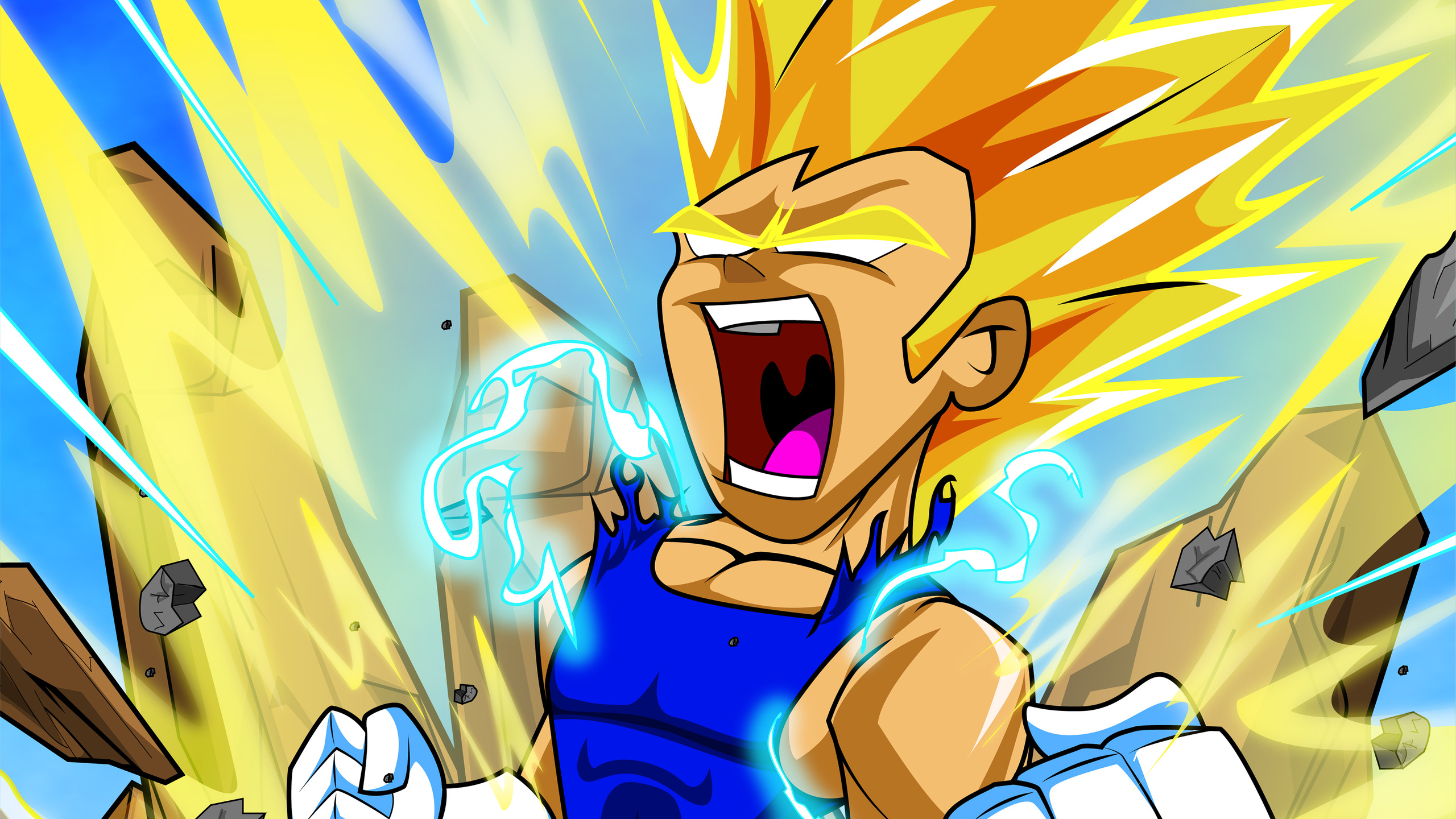 Download Vegeta Super Saiyan 2 1280 X 720 Wallpaper Wallpaper