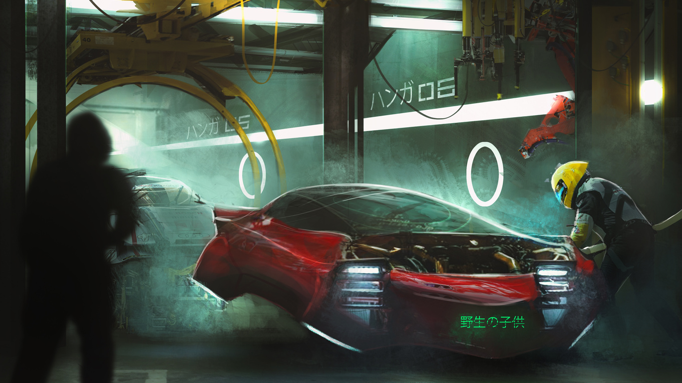 Vehicle Garage Digital Art Scifi 4k Wallpaper