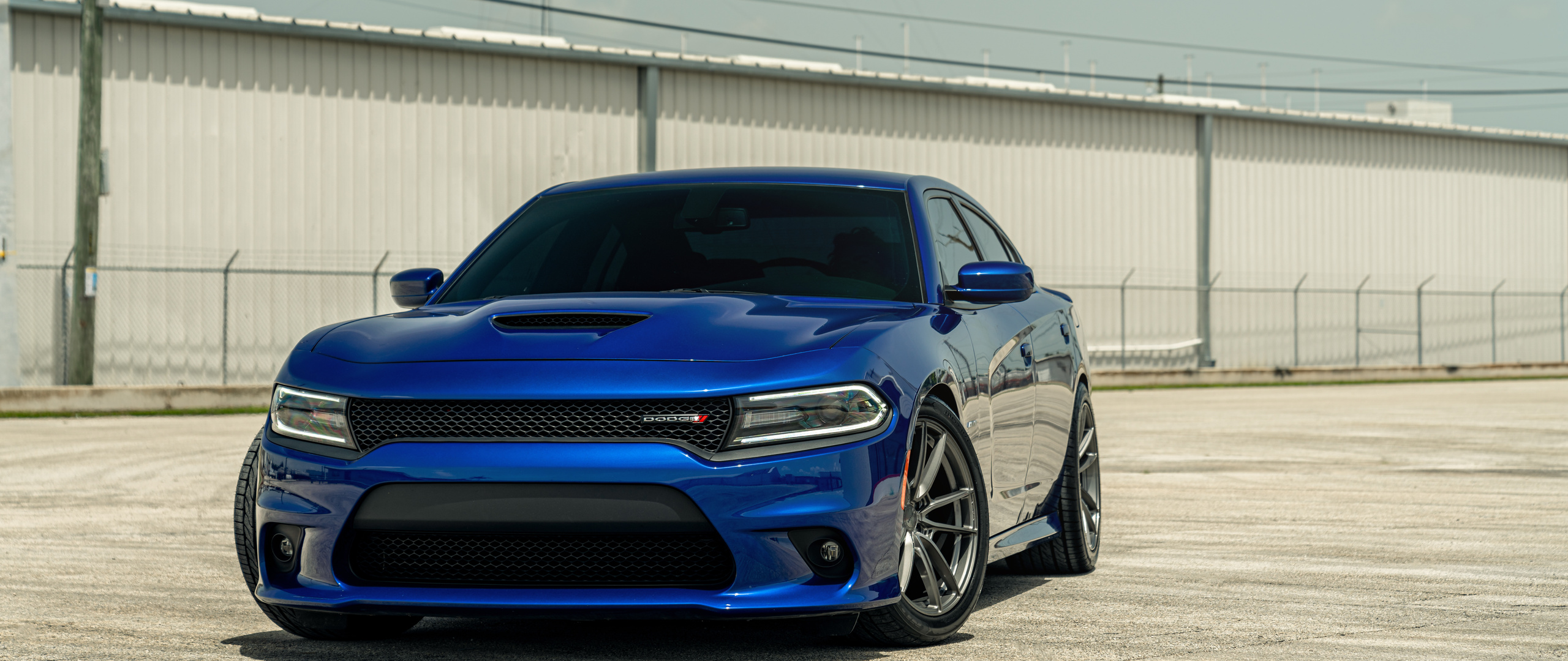 2560x1080 Velgen Blue Dodge Charger Dirty South 8k 2560x1080 Resolution ...