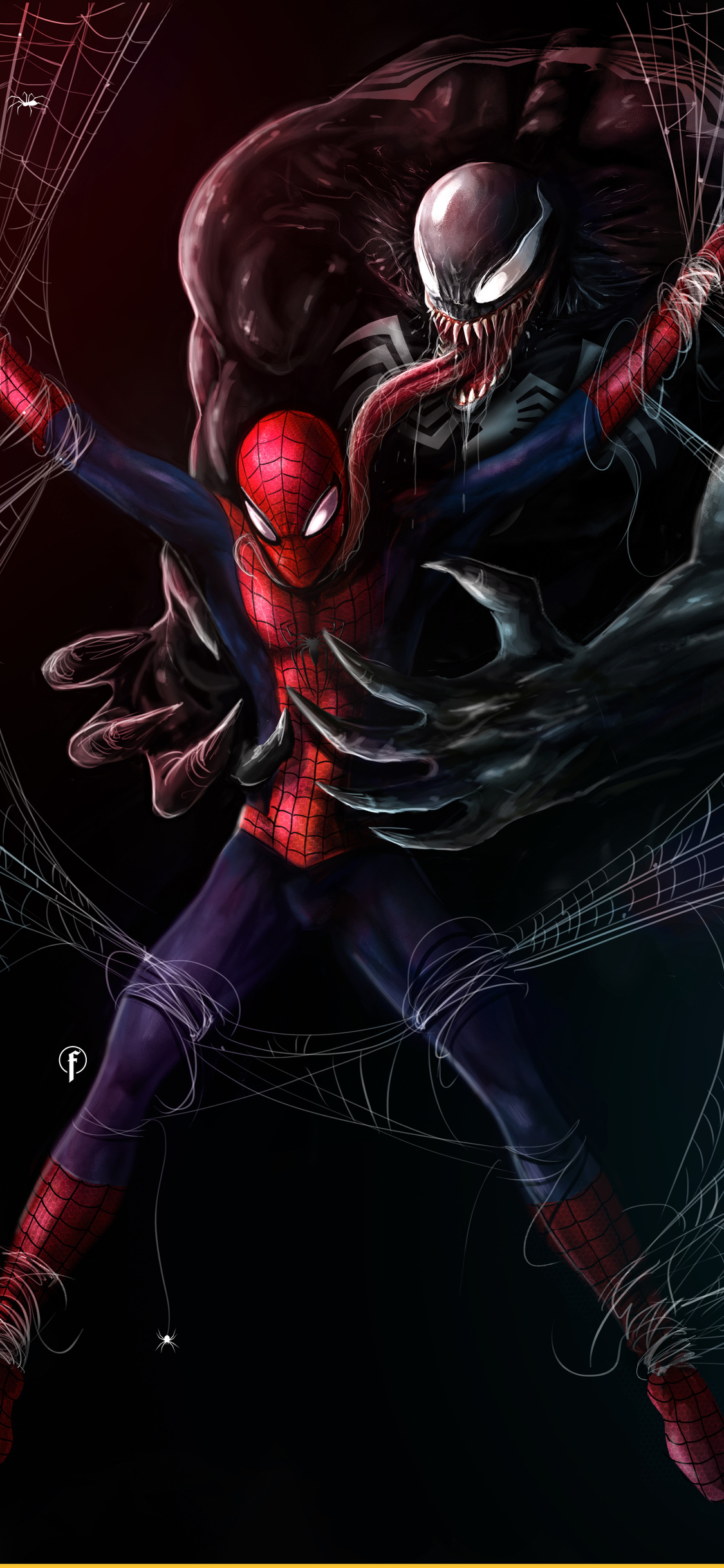 1125x2436 Venom About To Kill Spiderman Iphone XS,Iphone 10,Iphone X ...