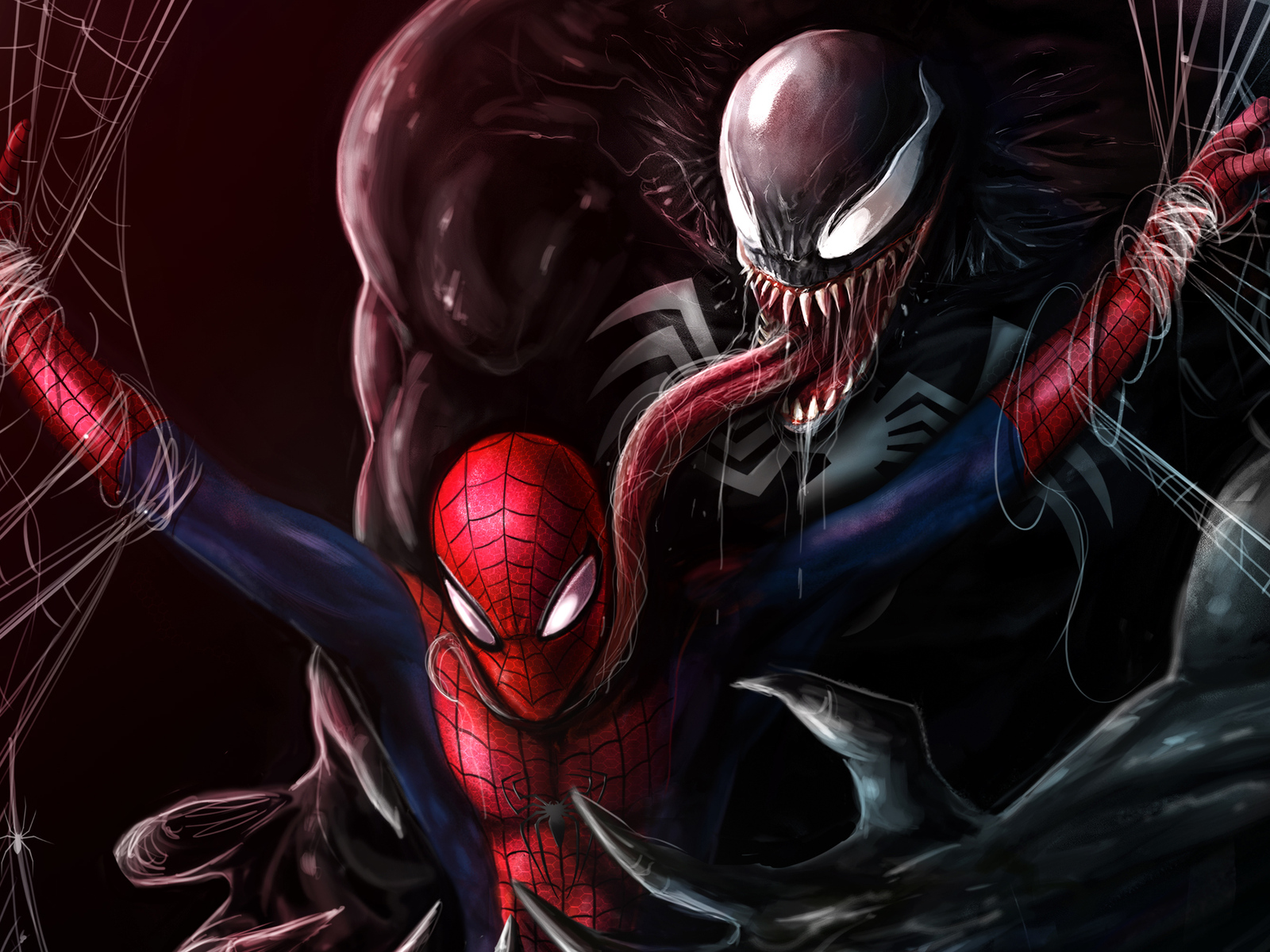 1600x1200 Venom About To Kill Spiderman 1600x1200 Resolution HD 4k.