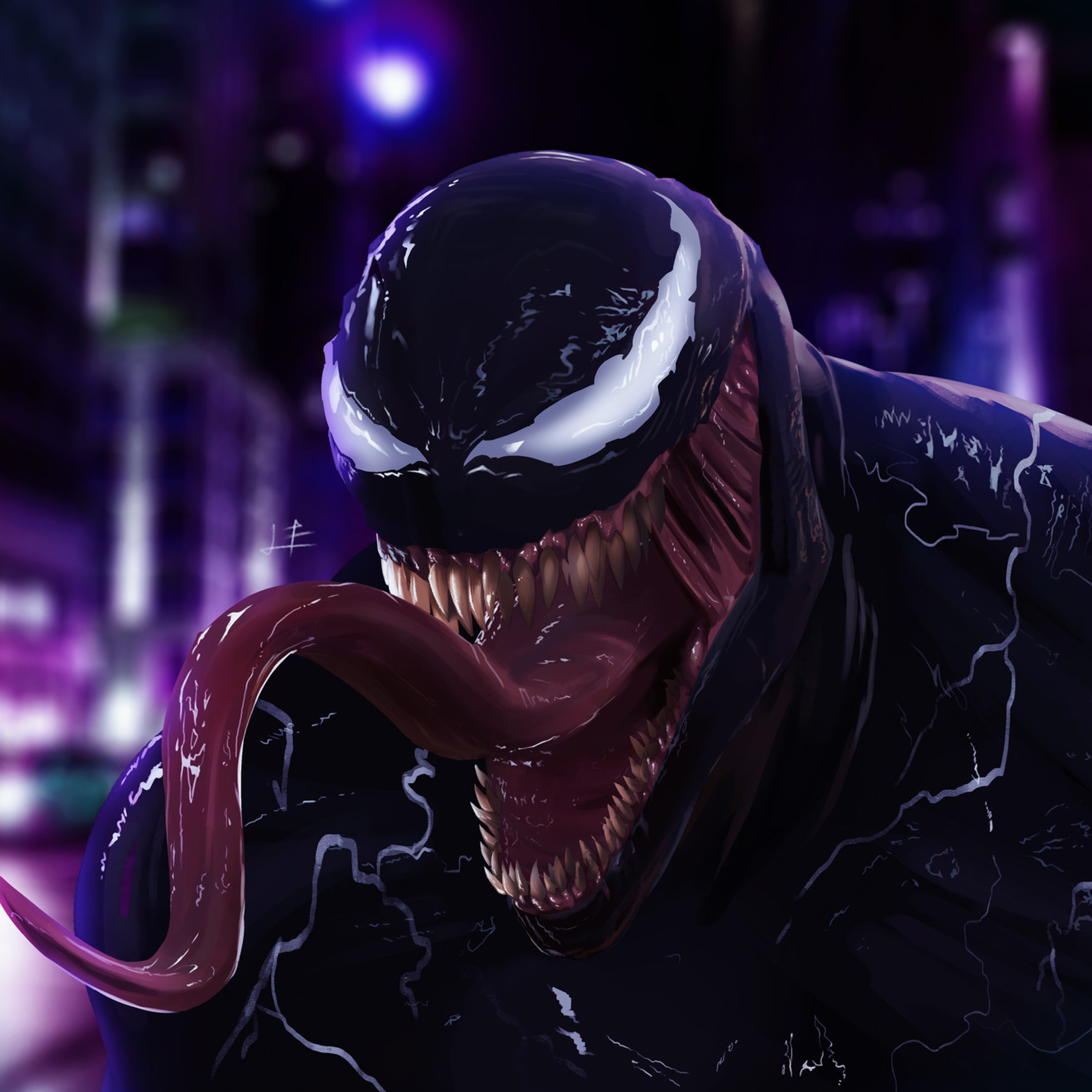 2932x2932 Venom Big Mouth Art Ipad Pro Retina Display ,HD 4k Wallpapers ...