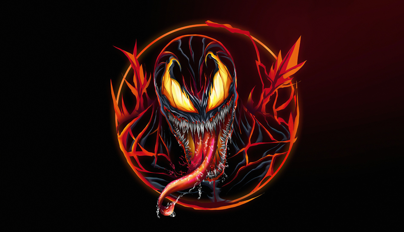 1336x768 Venom Carnage Fire Minimal 8k Laptop HD HD 4k Wallpapers, Images,  Backgrounds, Photos and Pictures