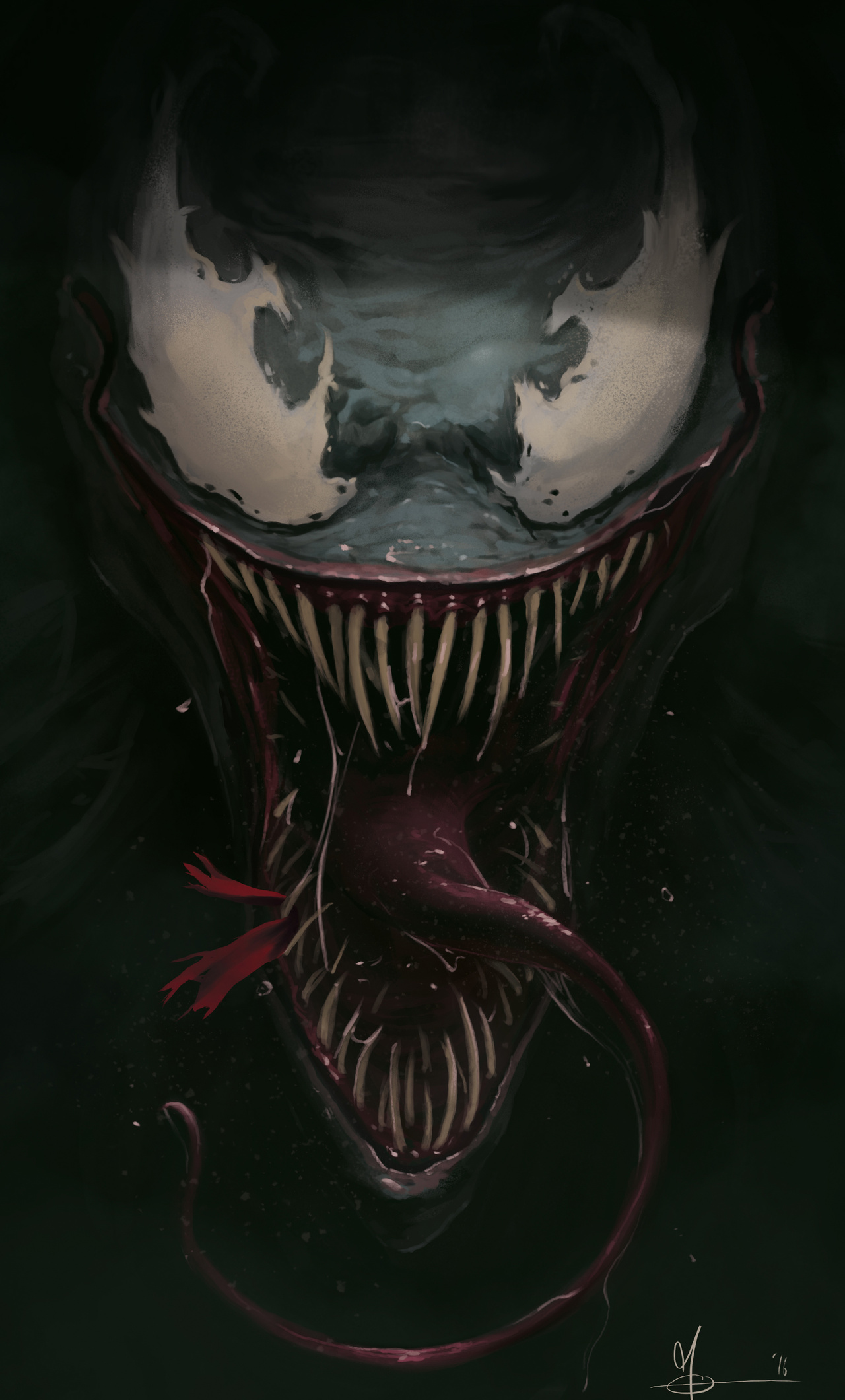 1280x2120 Venom Face Closeup Art iPhone 6+ ,HD 4k Wallpapers,Images ...