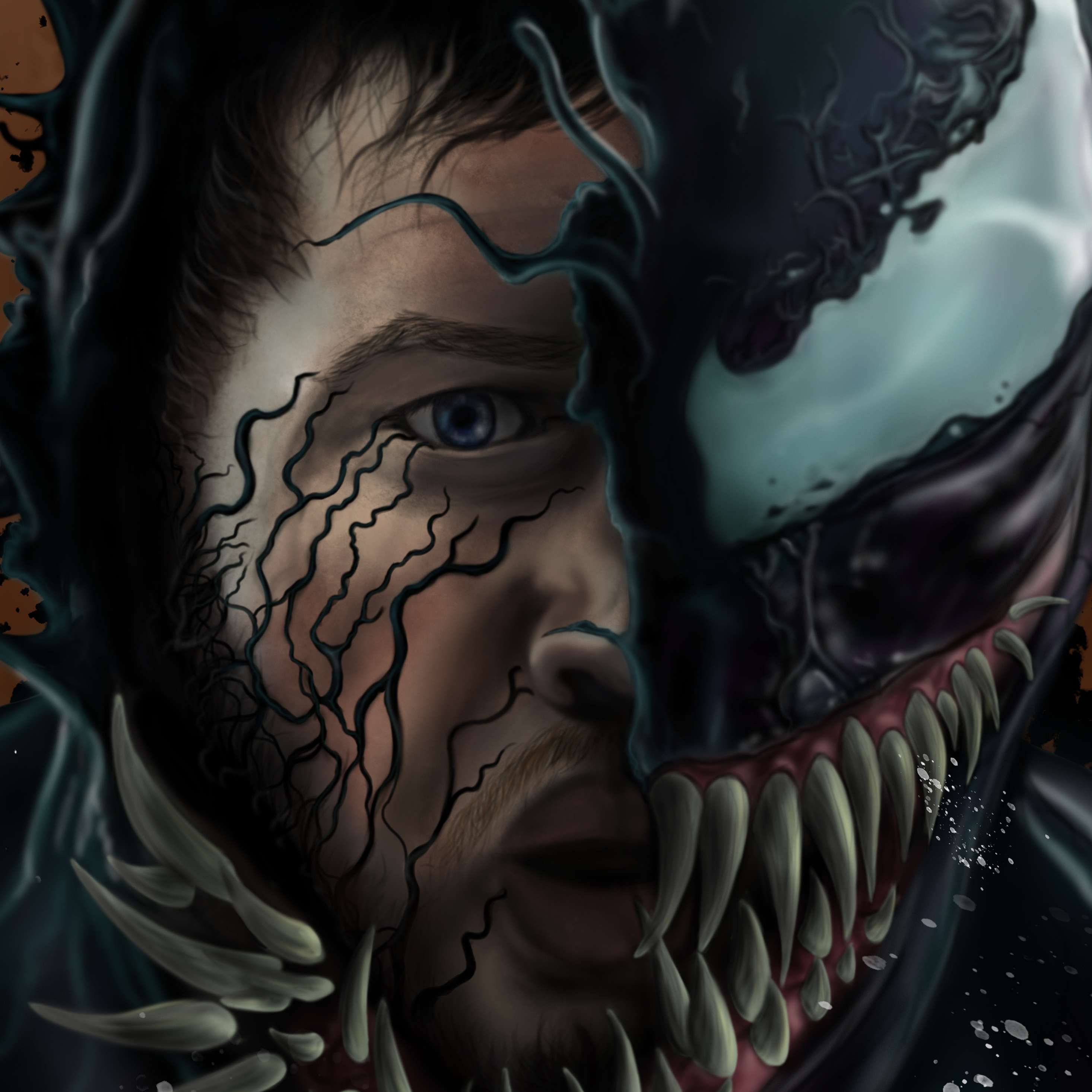 2932x2932 Venom Tom Hardy Art Ipad Pro Retina Display HD 4k Wallpapers