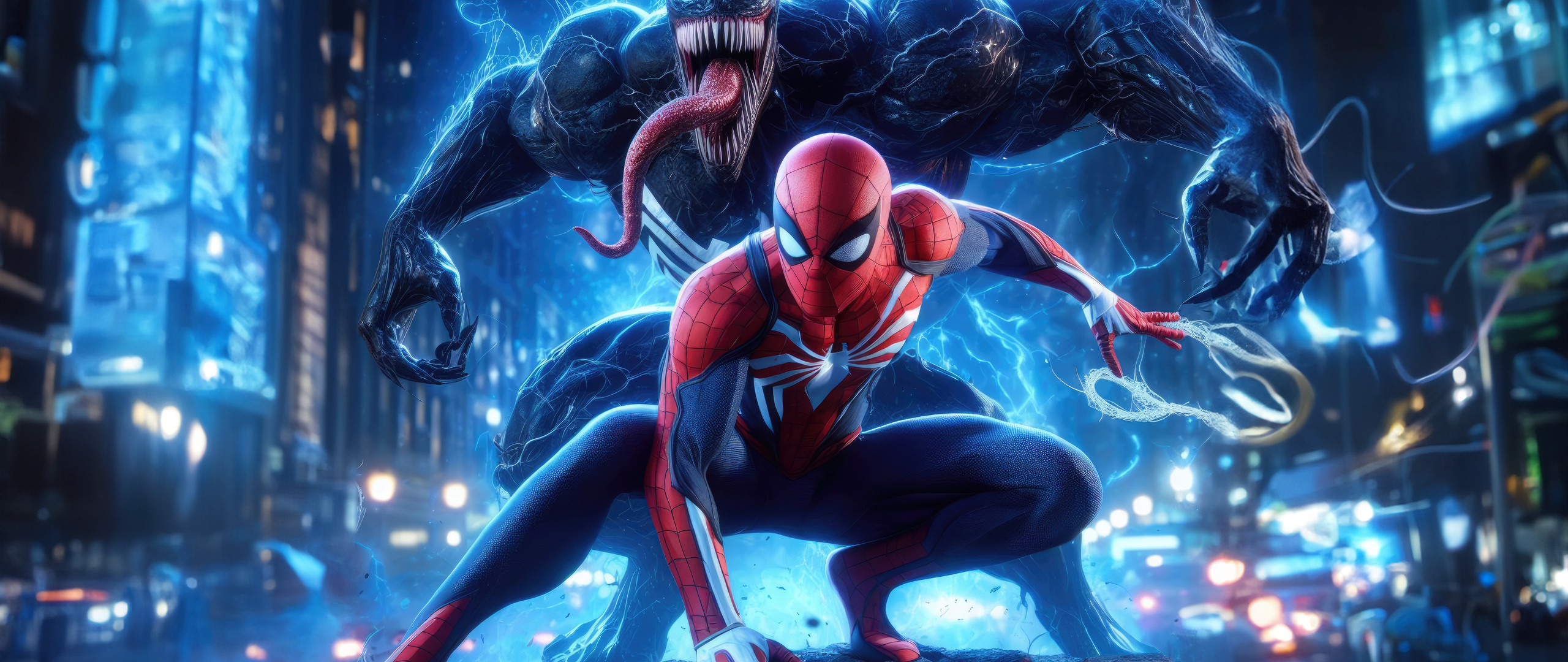 2560x1080 Venom Vs Spider Man Final Stand Wallpaper,2560x1080 ...