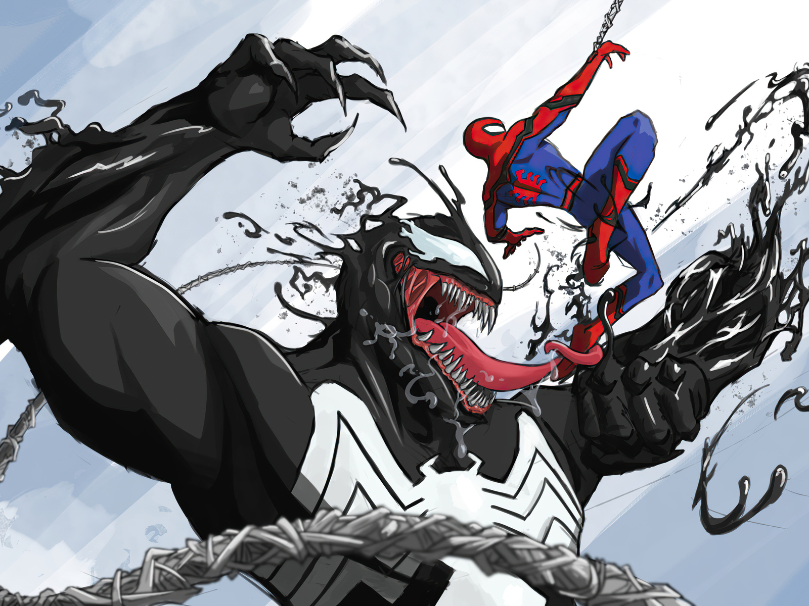 Venom Vs Spiderman Marvel Fan Art 4k In 1600x1200 Resolution. venom-vs...