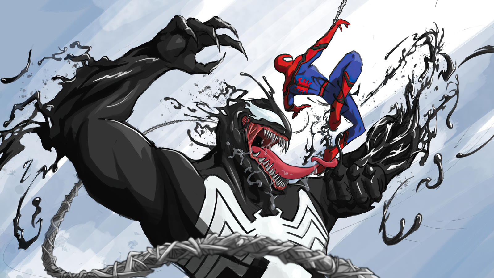1600x900 Venom Vs Spiderman Marvel Fan Art 4k 1600x900 Resolution HD 4k  Wallpapers, Images, Backgrounds, Photos and Pictures