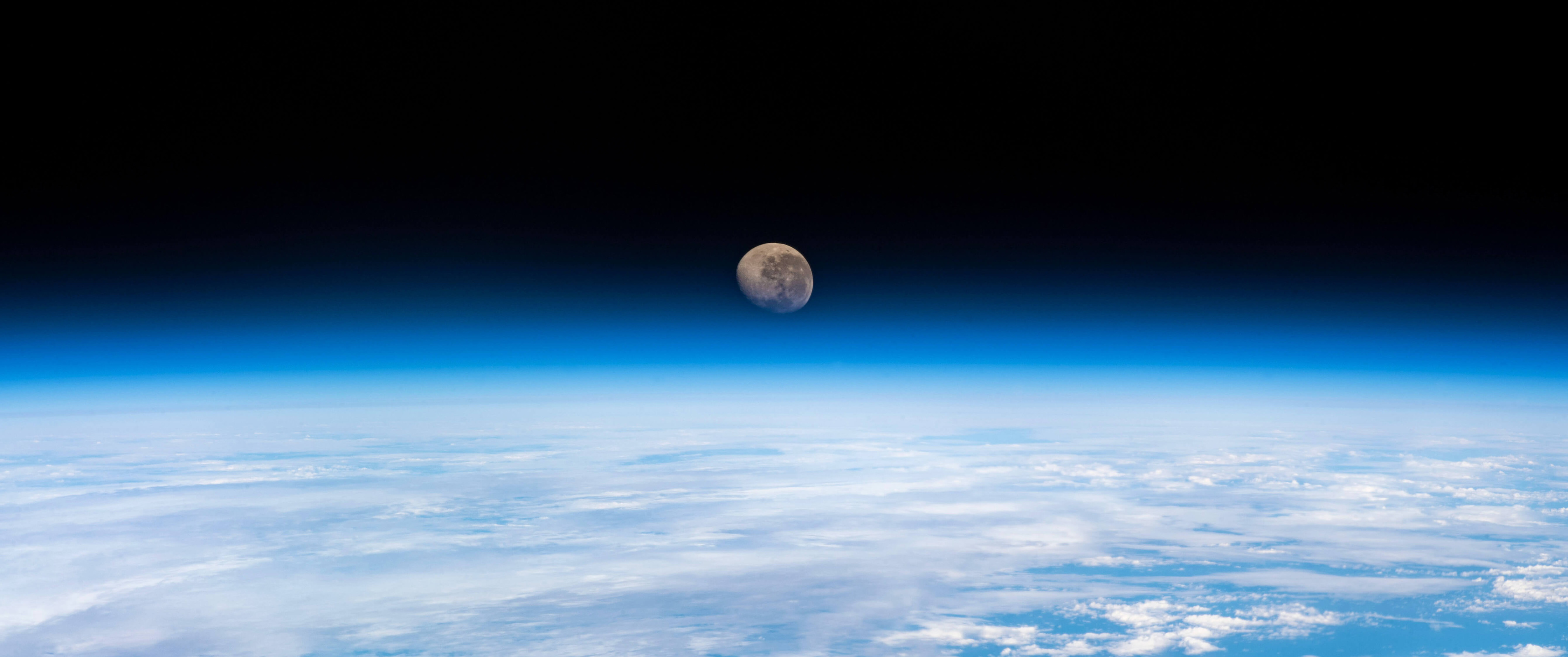 3440x1440 View Of Moon From The Iss Nasa UltraWide Quad HD 1440P ,HD 4k ...