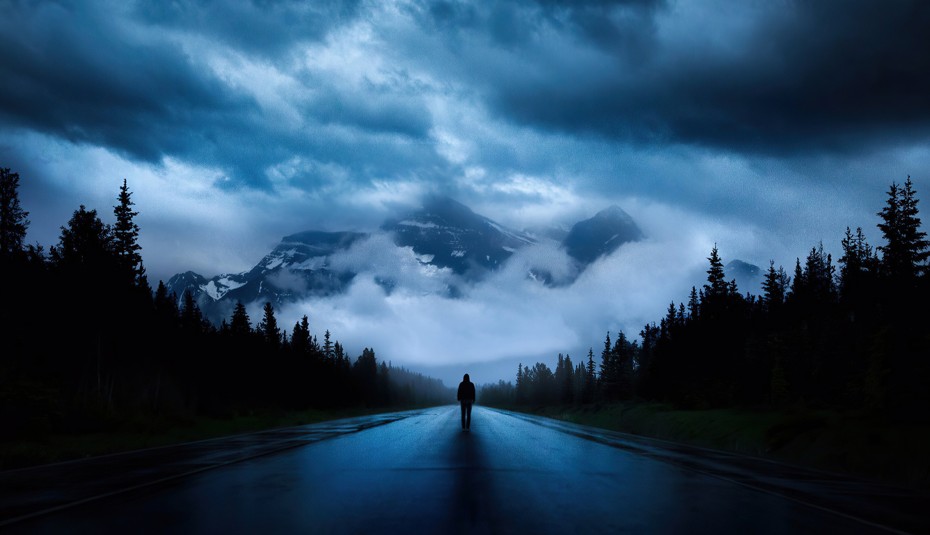 1336x768 Walking Alone Road 4k Laptop HD HD 4k Wallpapers, Images