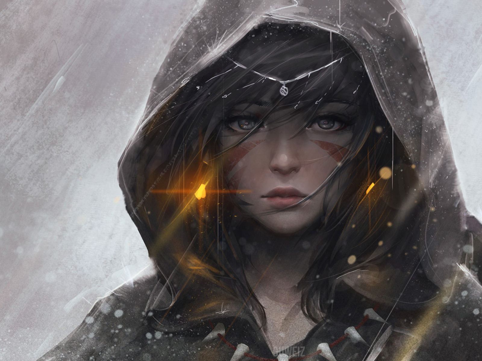 1600x1200 Warrior Girl Hood Artwork Wallpaper,1600x1200 Resolution HD ...